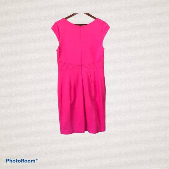 Ann Taylor Pink Laser Cut Cap Sleeve Slip Dress 10